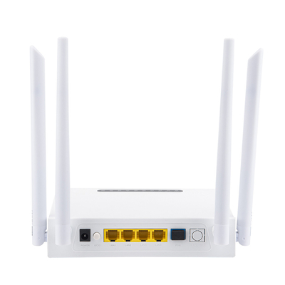 FTTH FTTO সমাধানের জন্য HiOSO ডুয়াল ব্যান্ড ONU 4GE WIFI প্লাস্টিক কেসিং XPON ONU